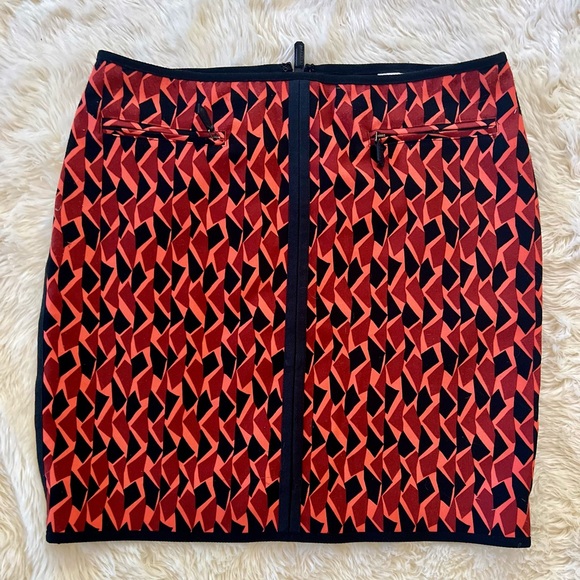 MISSONI Italian Made Black & Orange Double Zip Miniskirt IT Size 40 US Size 4 - Picture 3 of 6